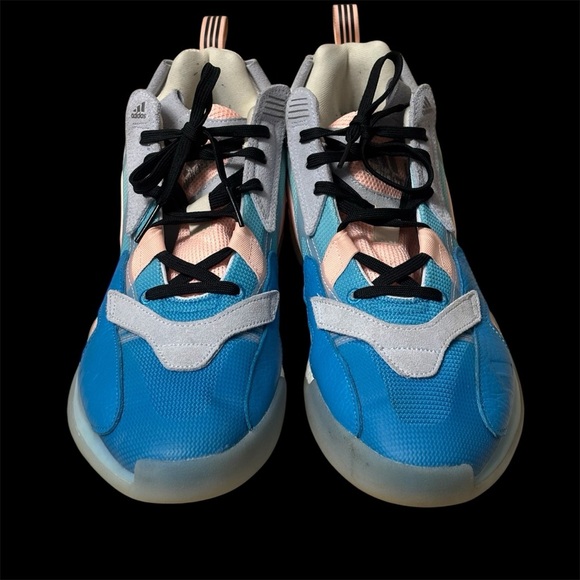 Adidas Kaizam ZoneBoost Aero Blue Clear Orange Mens Size 11.5 Basketball - Picture 3 of 5